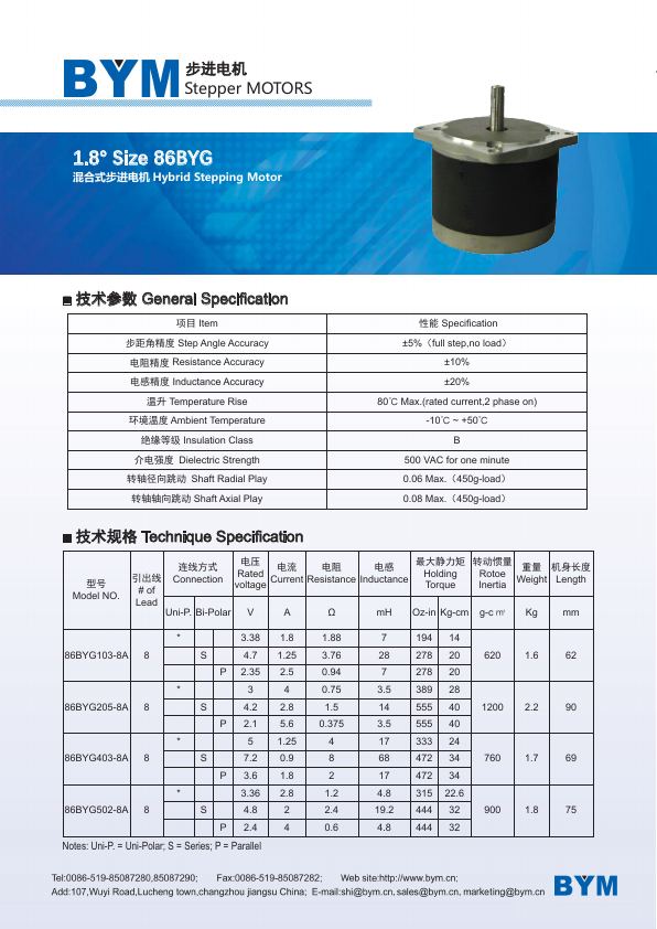 86BYG · 1.8° catalog page 100